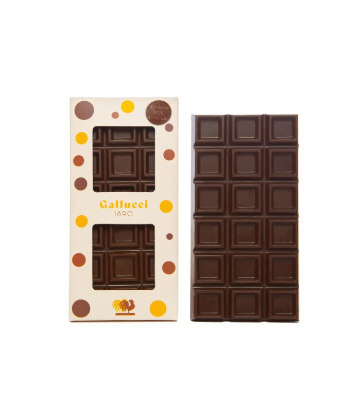 Tavoletta cioccolato extra fondente 60% alla cannella da 100 g
